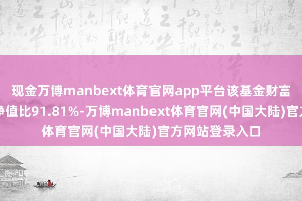 现金万博manbext体育官网app平台该基金财富成立：股票占净值比91.81%-万博manbext体育官网(中国大陆)官方网站登录入口