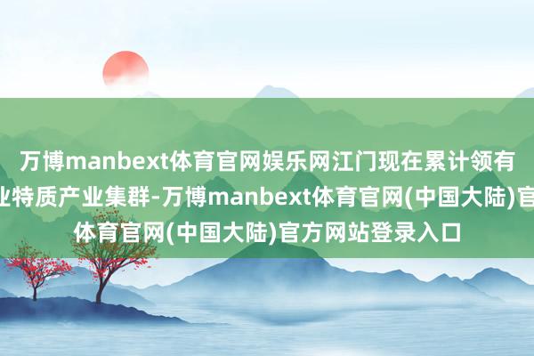 万博manbext体育官网娱乐网江门现在累计领有7个省级中小企业特质产业集群-万博manbext体育官网(中国大陆)官方网站登录入口