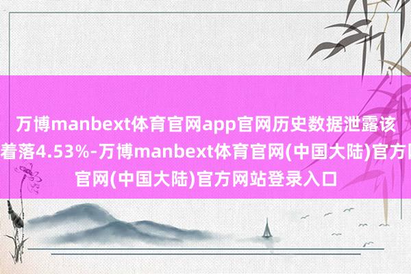 万博manbext体育官网app官网历史数据泄露该基金近1个月着落4.53%-万博manbext体育官网(中国大陆)官方网站登录入口