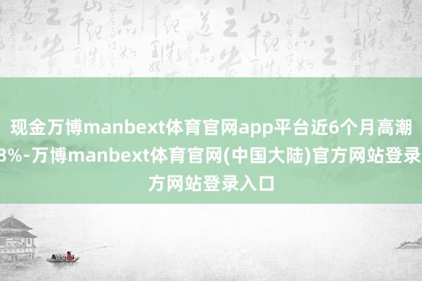 现金万博manbext体育官网app平台近6个月高潮6.18%-万博manbext体育官网(中国大陆)官方网站登录入口