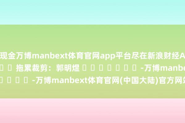 现金万博manbext体育官网app平台尽在新浪财经APP 拖累裁剪:郭明煜 -万博manbext体育官网(中国大陆)官方网站登录入口